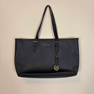 Michael Kors Black Saffiano Leather Large Tote Bag Purse